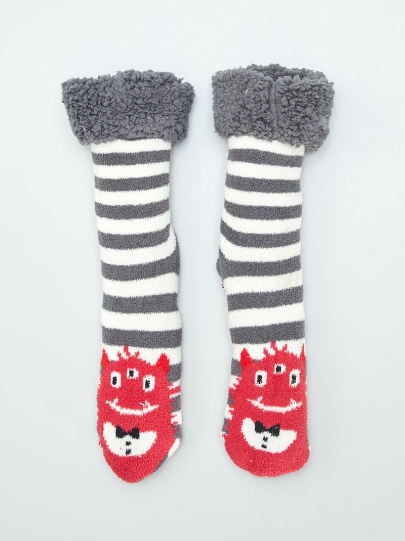 Chaussons chaussettes Rouge - Kiabi