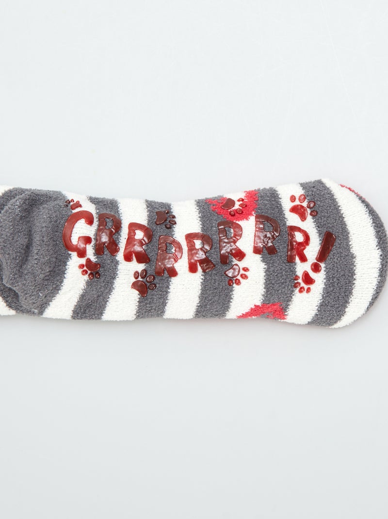 Chaussons chaussettes Rouge - Kiabi