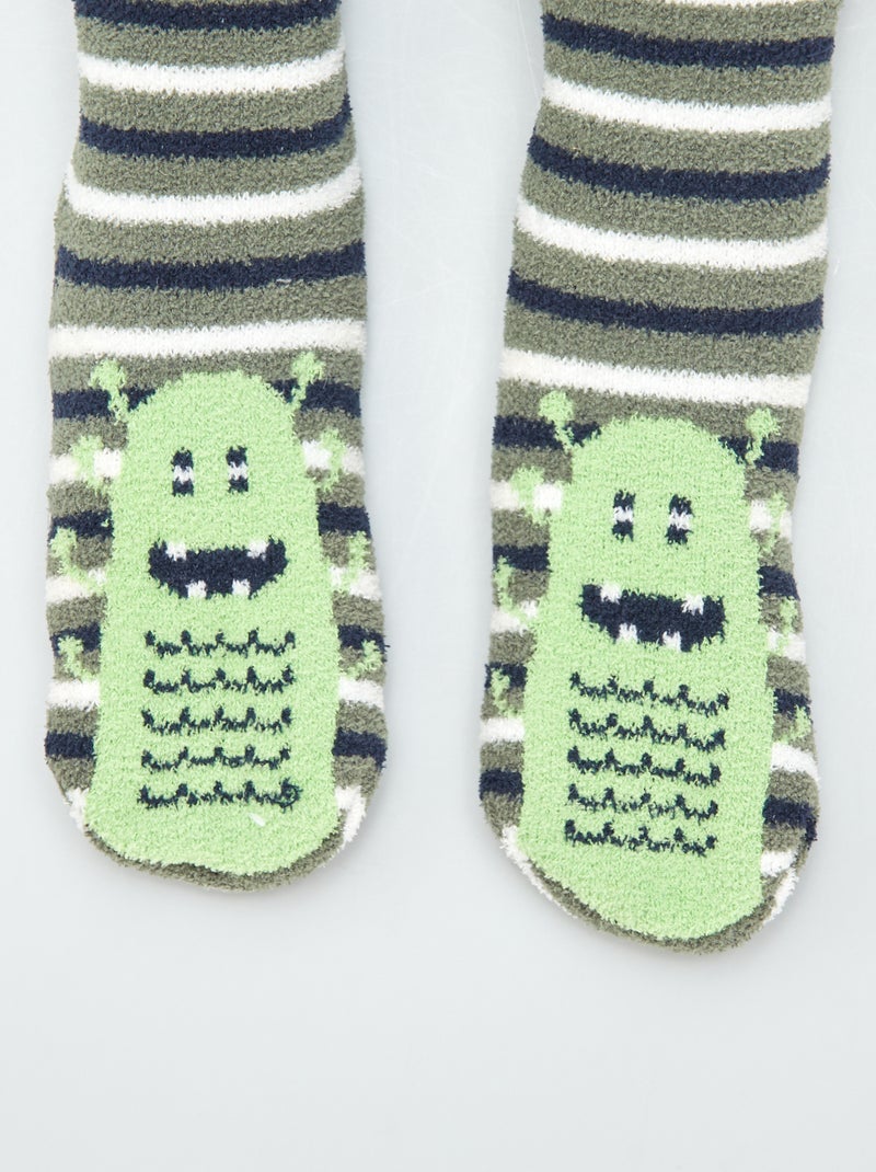 Chaussons chaussettes Vert - Kiabi