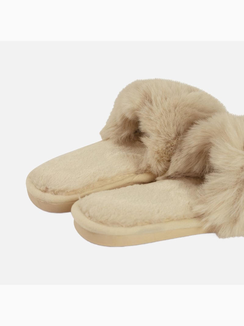 Chaussons Claquettes Kebello Ecru - Kiabi