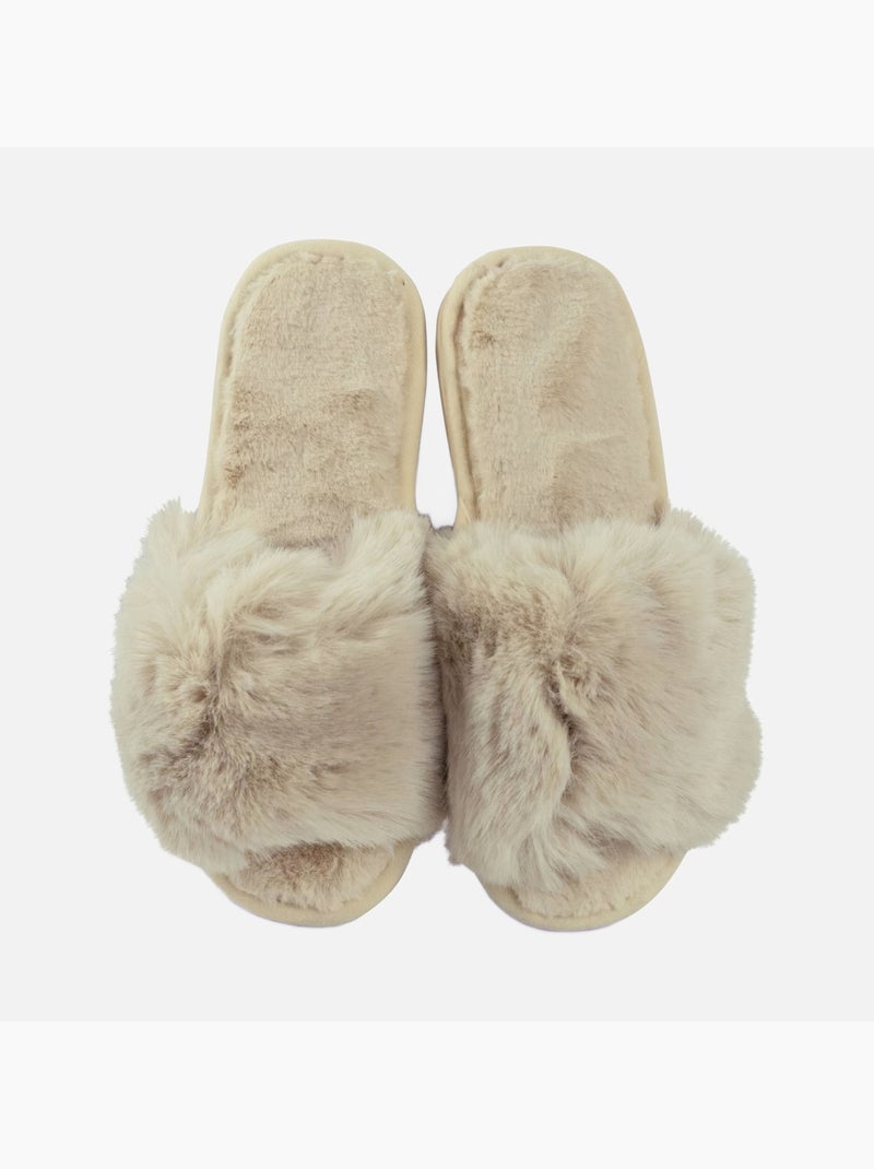 Chaussons Claquettes Kebello Ecru - Kiabi
