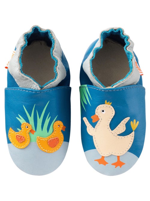 Chaussons cuir bébé Balthazar le canard - Kiabi