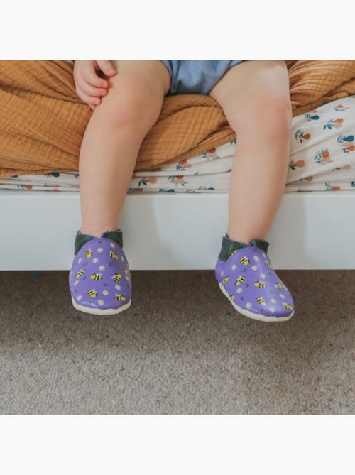 Chaussons cuir bébé Mireille les abeilles - Kiabi