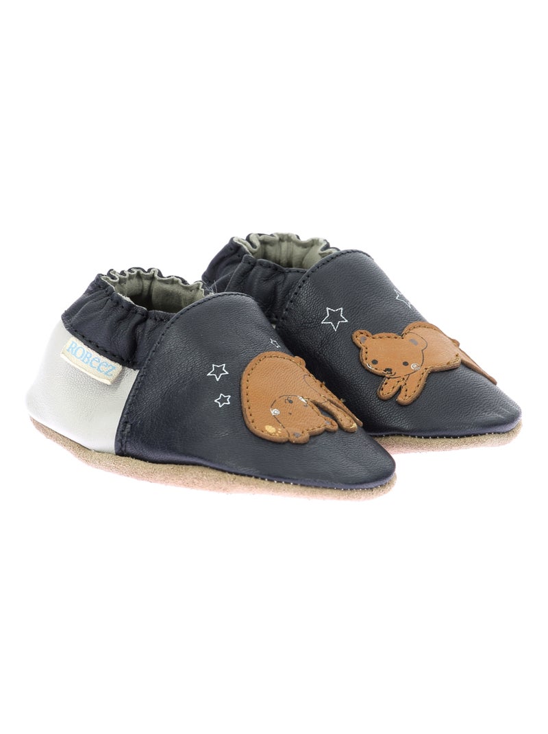 Chaussons Cuir Circus Happines Robeez Bleu - Kiabi
