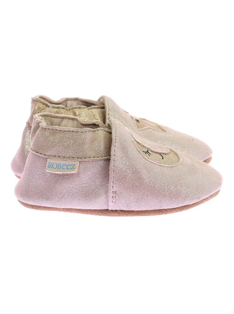 Chaussons Cuir Circus Style Robeez Rose - Kiabi