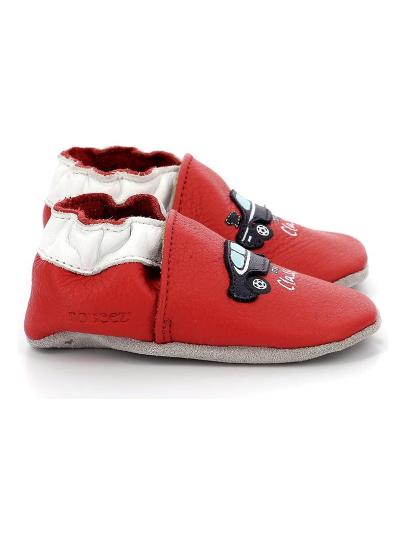Chaussons Cuir Classicar Robeez Rouge - Kiabi