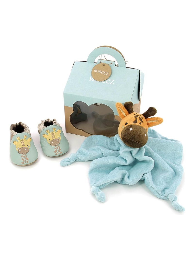 Chaussons Cuir Coffret Garcon Vert - Kiabi