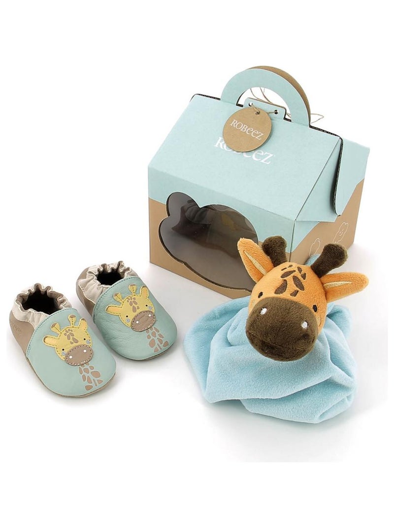 Chaussons Cuir Coffret Garcon Vert - Kiabi