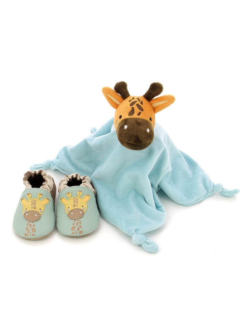 Chaussons Cuir Coffret Garcon Vert - Kiabi