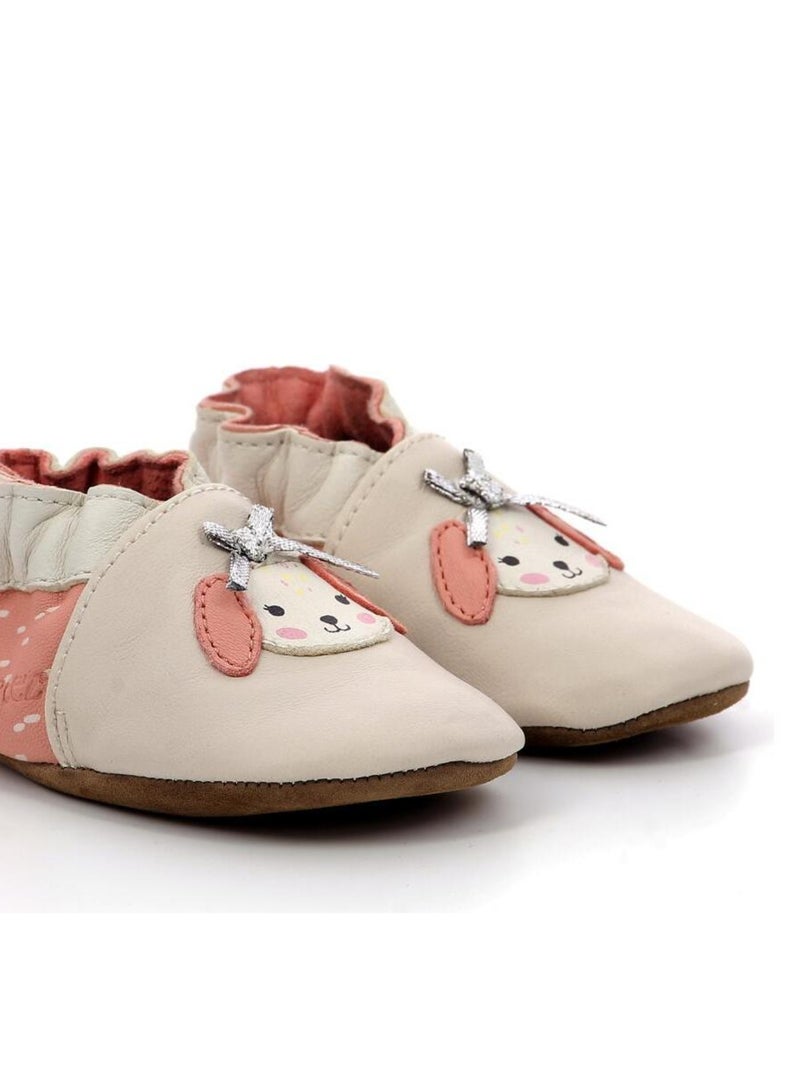 Chaussons Cuir Colorfull Dog Robeez Beige - Kiabi