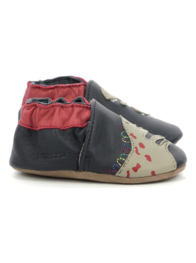 Chaussons Cuir Cretace Star Robeez Bleu marine - Kiabi