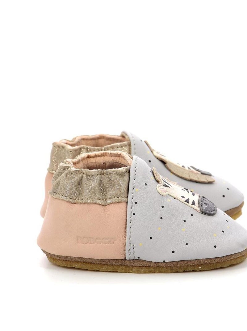 Robeez Bébé Fille Fruity Day - Chaussons Souples En Cuir Avec Fermeture Éclair