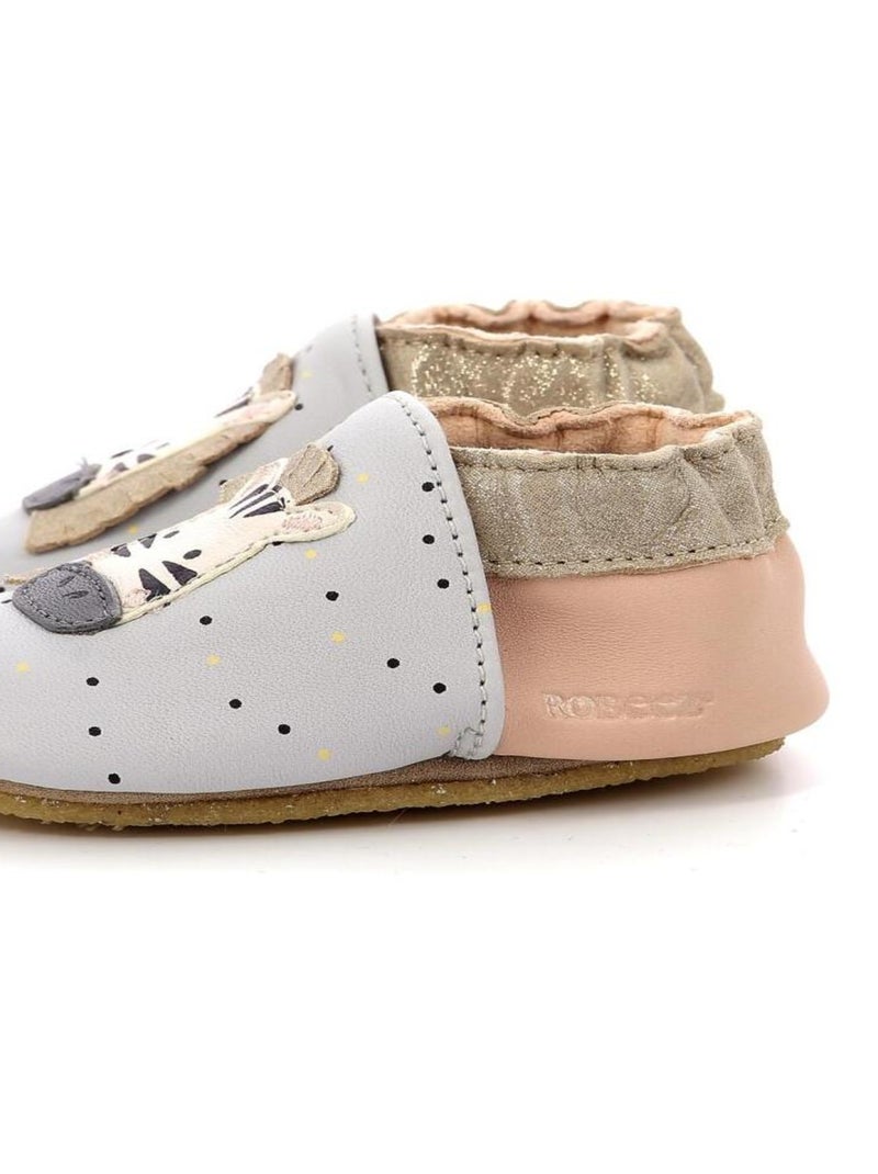 Chaussons Cuir Bird In Jungle Robeez - Rose - Bébé fille - 19.20