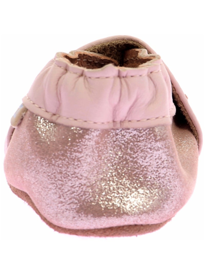 Chaussons Cuir Elly Robeez Rose - Kiabi