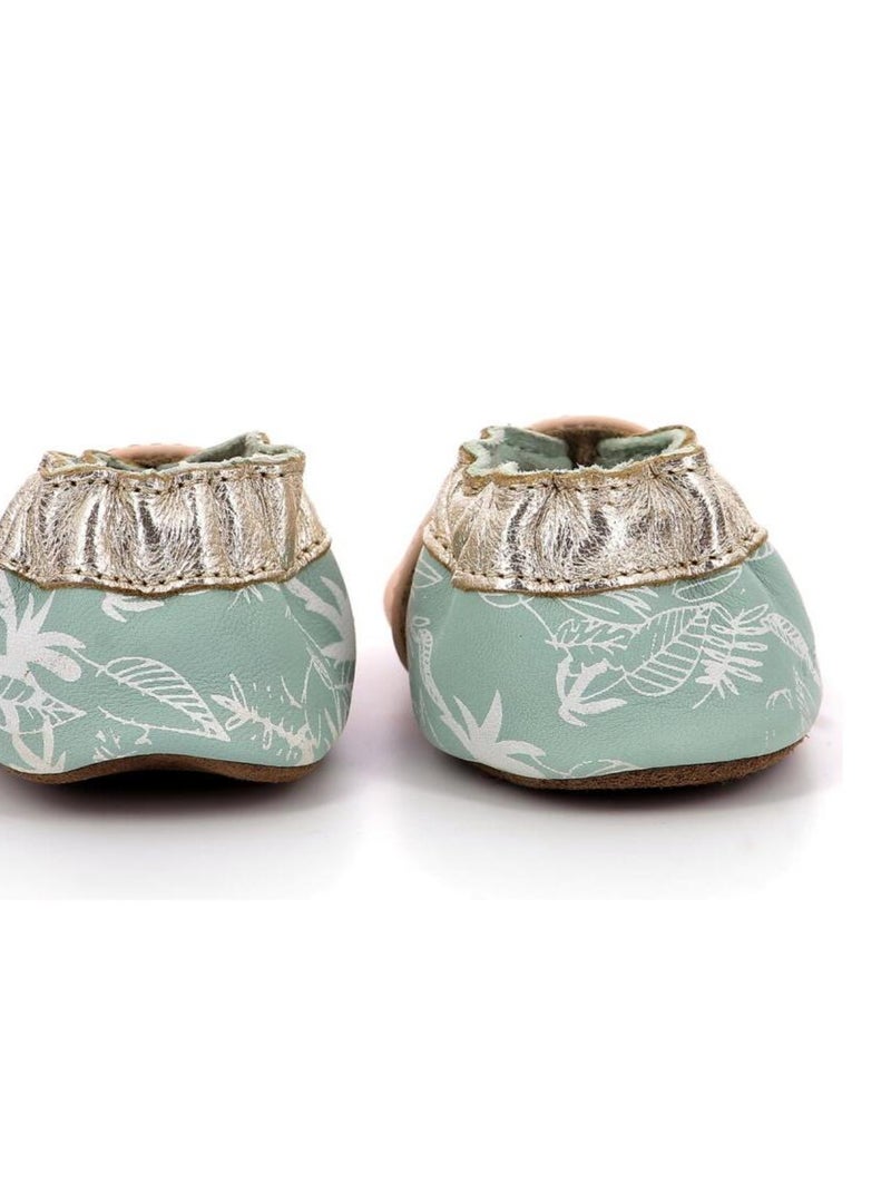 Chaussons Cuir Eyes On You Rose - Kiabi