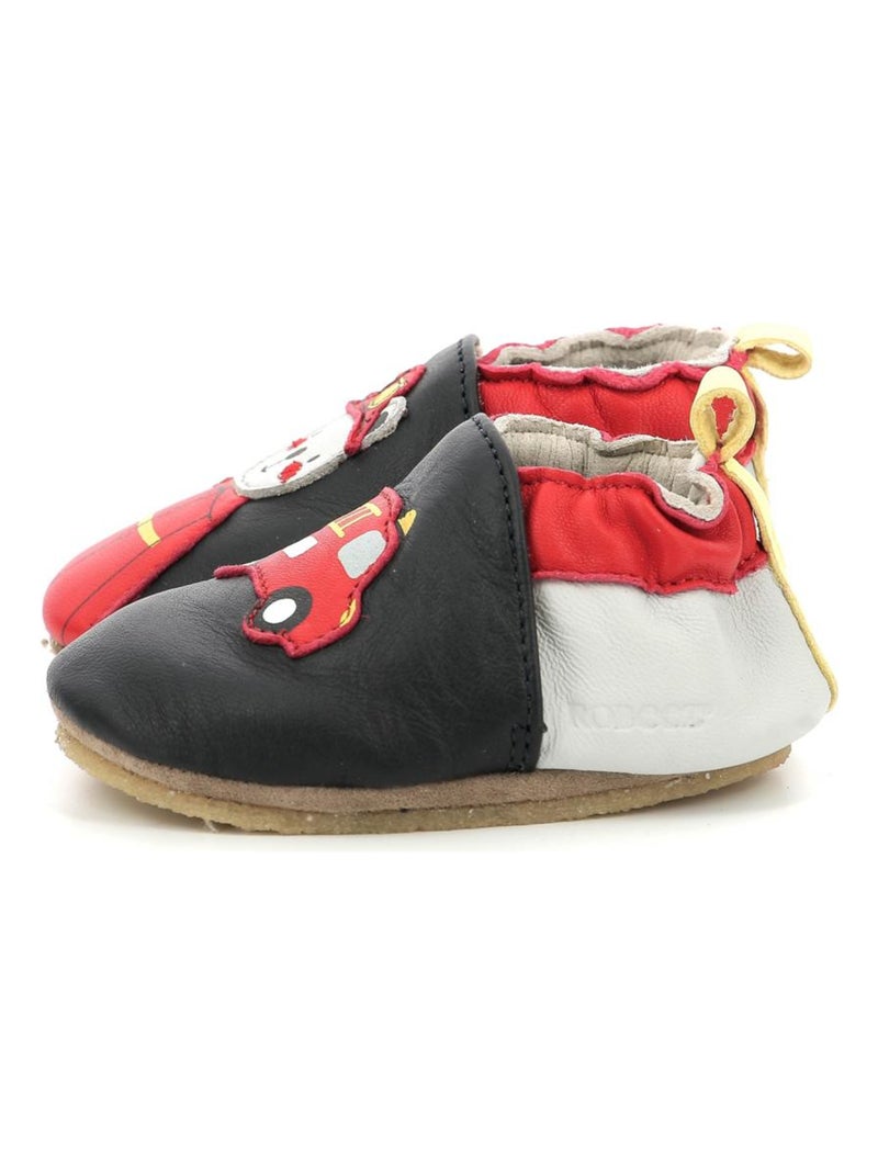 Chaussons Cuir Fireman Crp Bleu marine - Kiabi