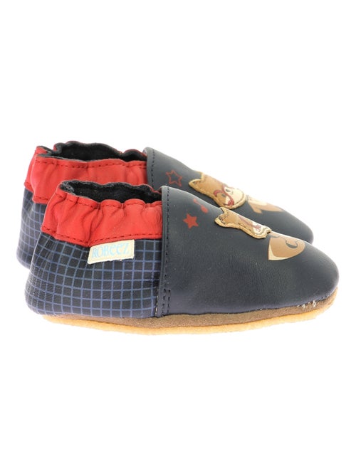 Chaussons Cuir Foxy Dance Semelle Crepe Robeez - Kiabi