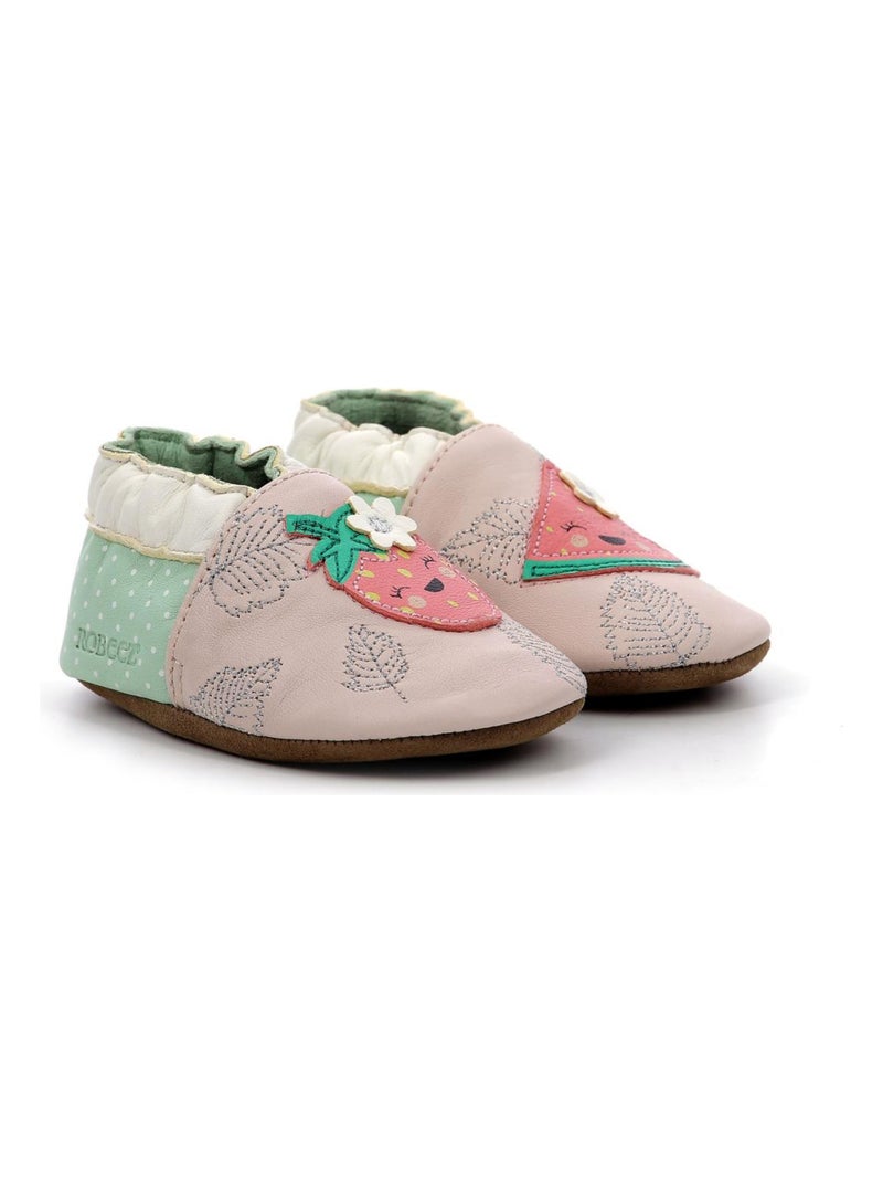 Chaussons Cuir Fruit's Party Robeez Rose - Kiabi