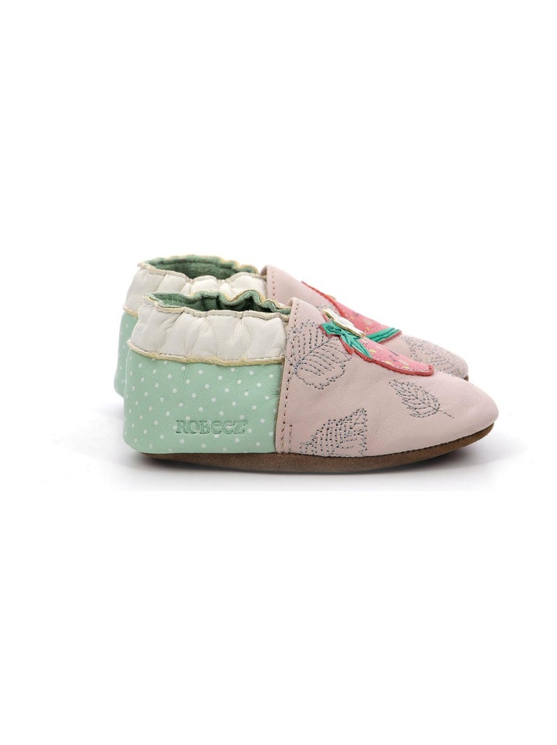 Chaussons Cuir Fruit's Party Robeez Rose - Kiabi