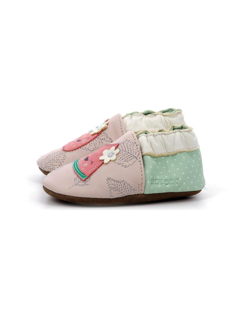 Chaussons Cuir Fruit's Party Robeez Rose - Kiabi
