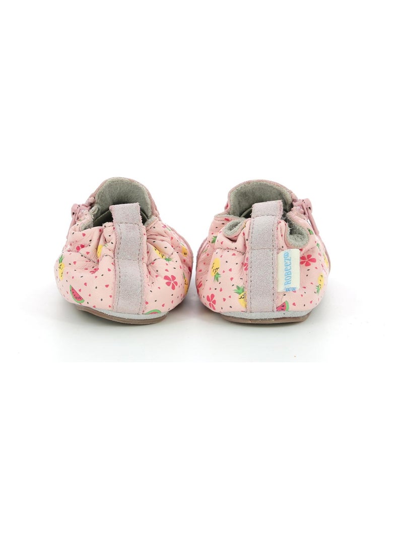 Chaussons Cuir Fruity Day Robeez Rose - Kiabi