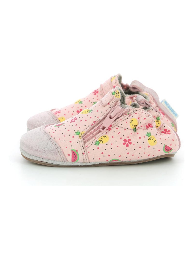Chaussons Cuir Fruity Day Robeez Rose - Kiabi