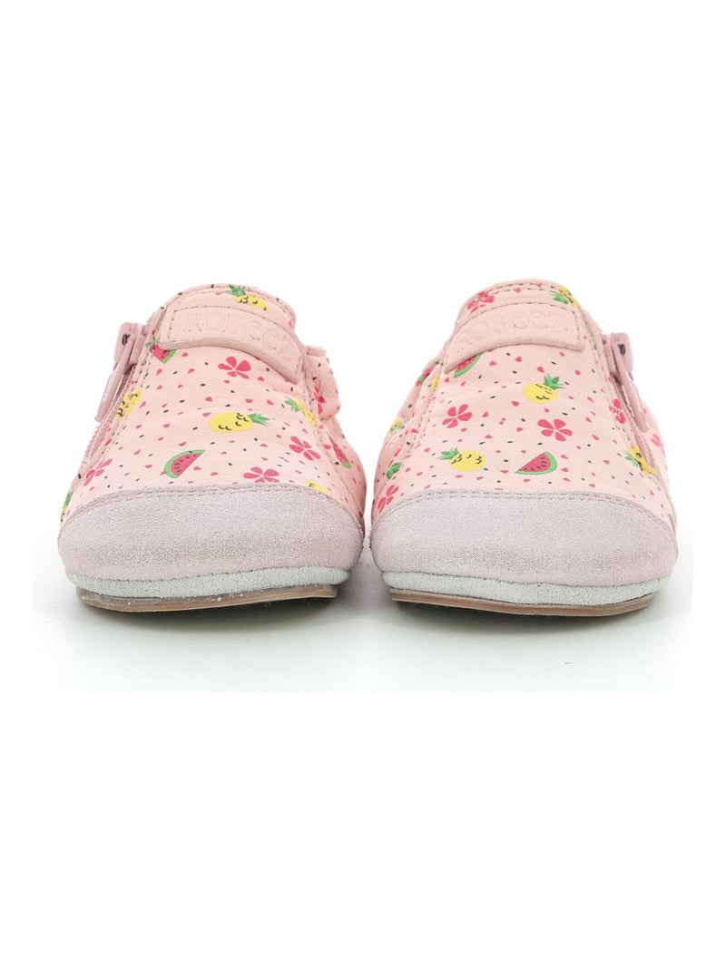 Chaussons Cuir Fruity Day Robeez Rose - Kiabi