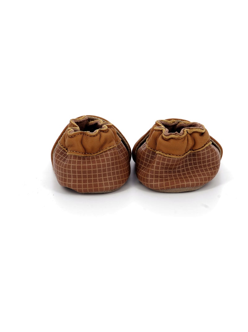 Chaussons Cuir Funny Cow Robeez Camel - Kiabi