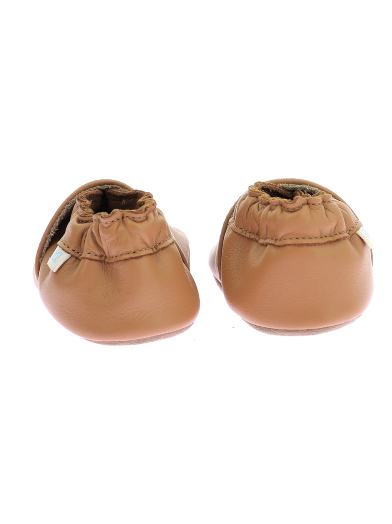 Chaussons Cuir Gilou Robeez Camel - Kiabi