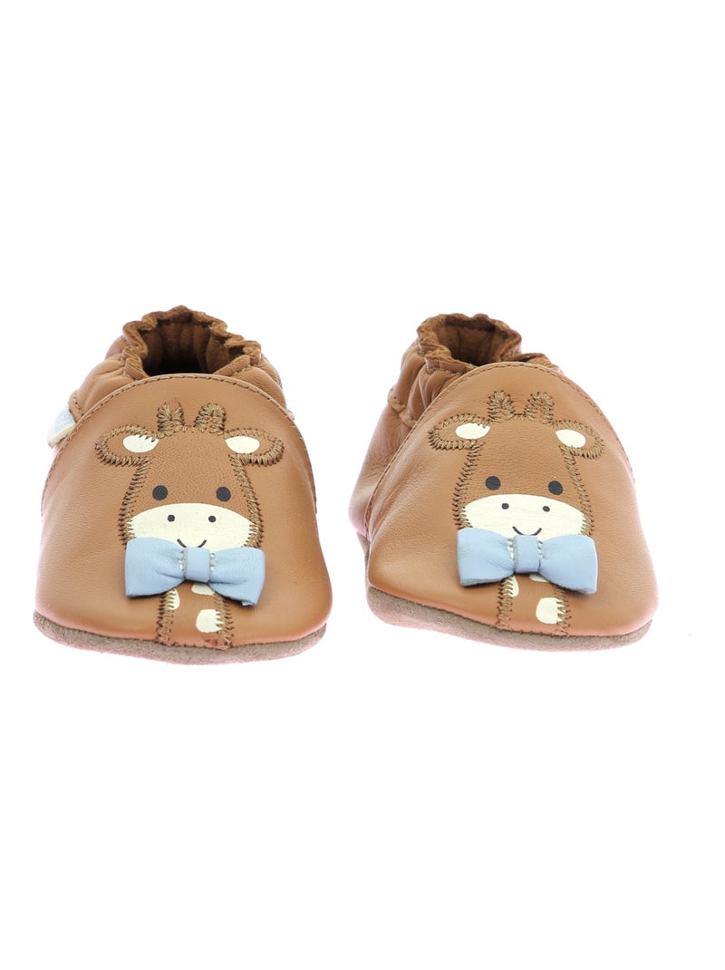 Chaussons Cuir Gilou Robeez Camel - Kiabi