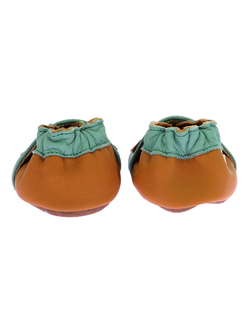 Chaussons Cuir Gingerbear Robeez Vert - Kiabi