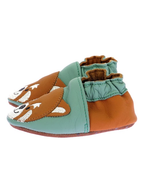 Chaussons Cuir Gingerbear Robeez - Kiabi