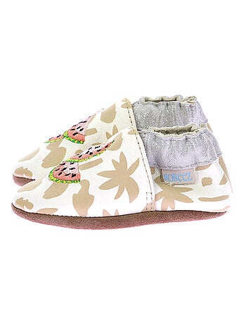 Chaussons Cuir Graphic Fruit Robeez