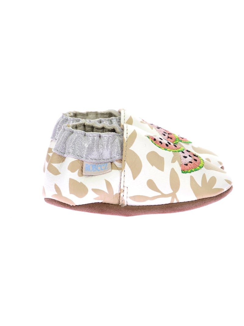 Chaussons Cuir Graphic Fruit Robeez Blanc - Kiabi