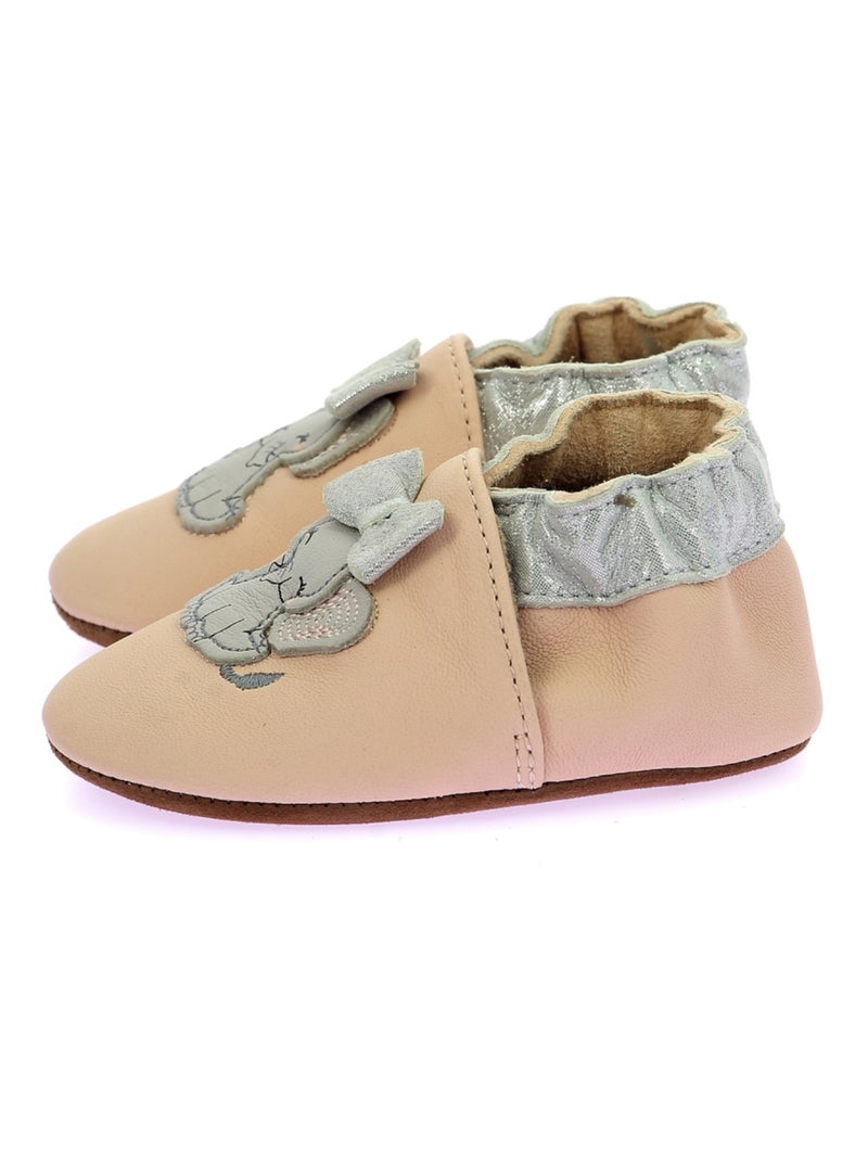Chaussons Cuir Graphic Lady Robeez Rose - Kiabi