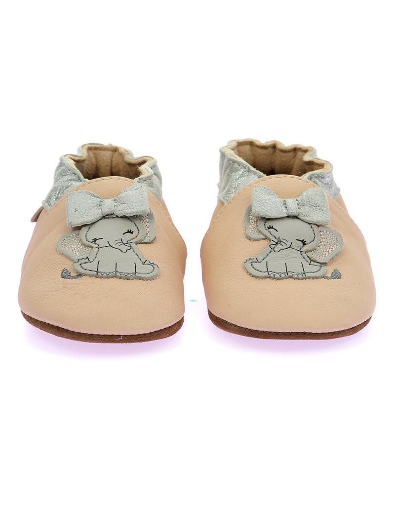 Chaussons Cuir Graphic Lady Robeez Rose - Kiabi
