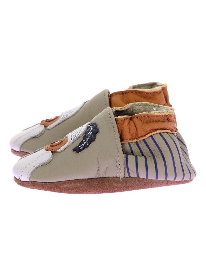 Chaussons Cuir Helmet Bear Kaki - Kiabi