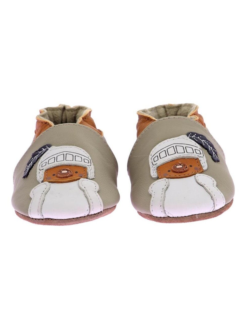 Chaussons Cuir Helmet Bear Kaki - Kiabi