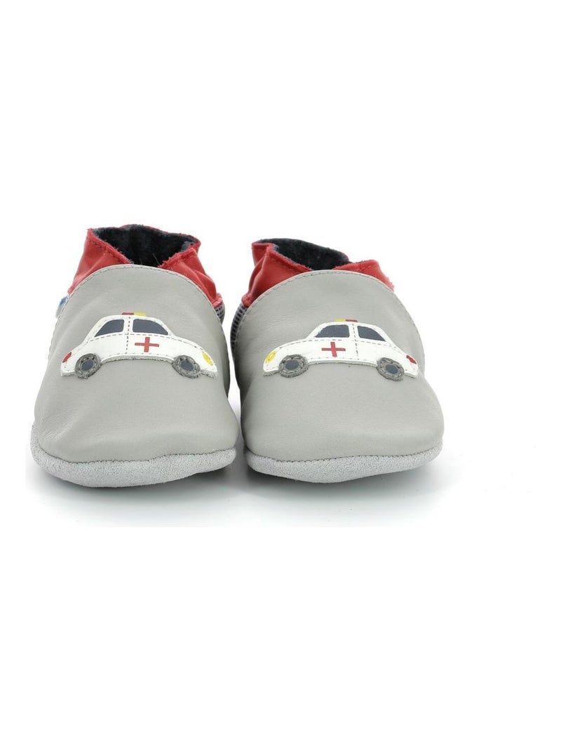 Chaussons Cuir Heroes Car Robeez Gris - Kiabi