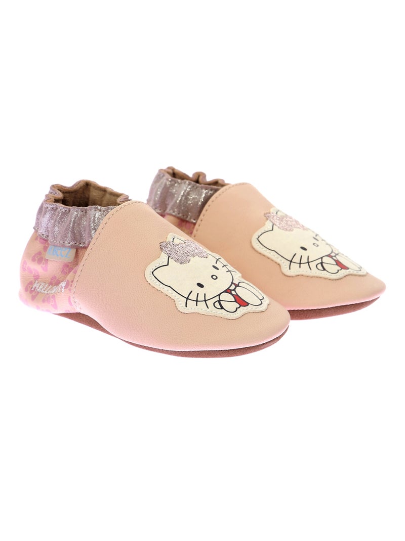 Chaussons Cuir Kittystand Robeez Rose - Kiabi