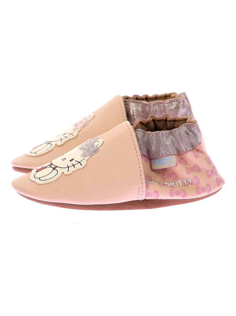 Chaussons Cuir Kittystand Robeez Rose - Kiabi