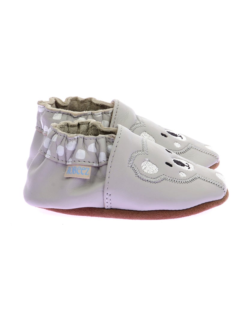Chaussons Cuir Koby Robeez Gris - Kiabi