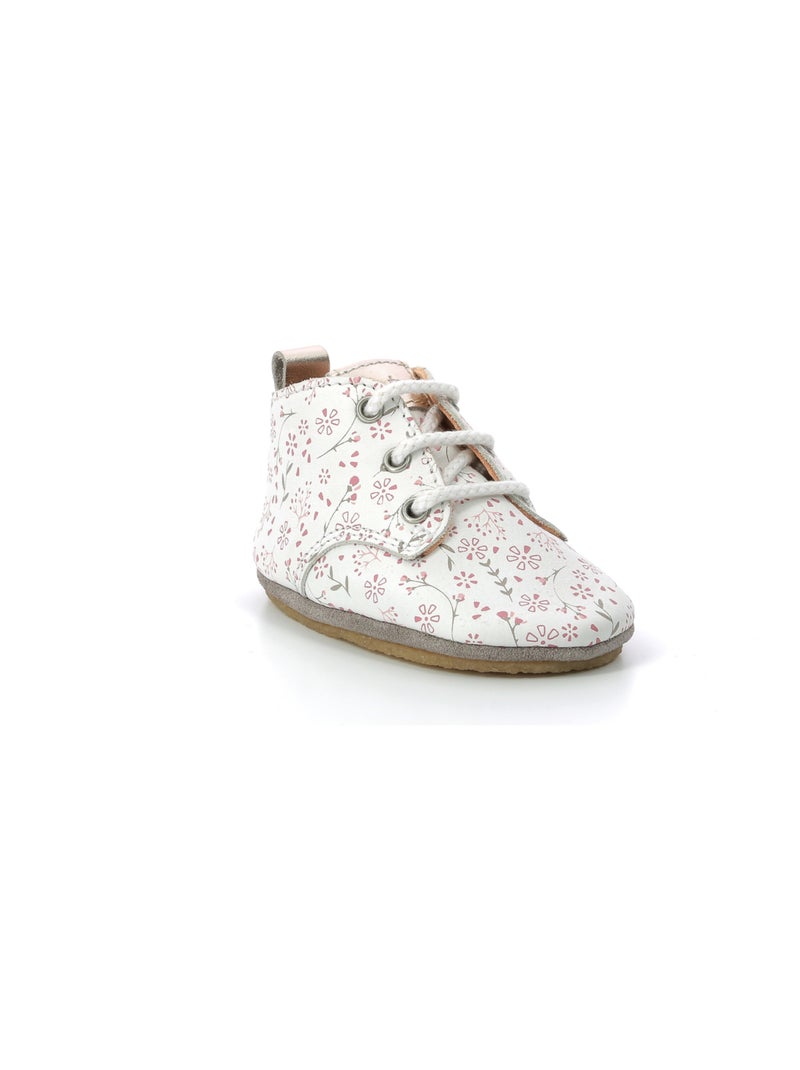 Chaussons Cuir Layas Aster Blanc - Kiabi