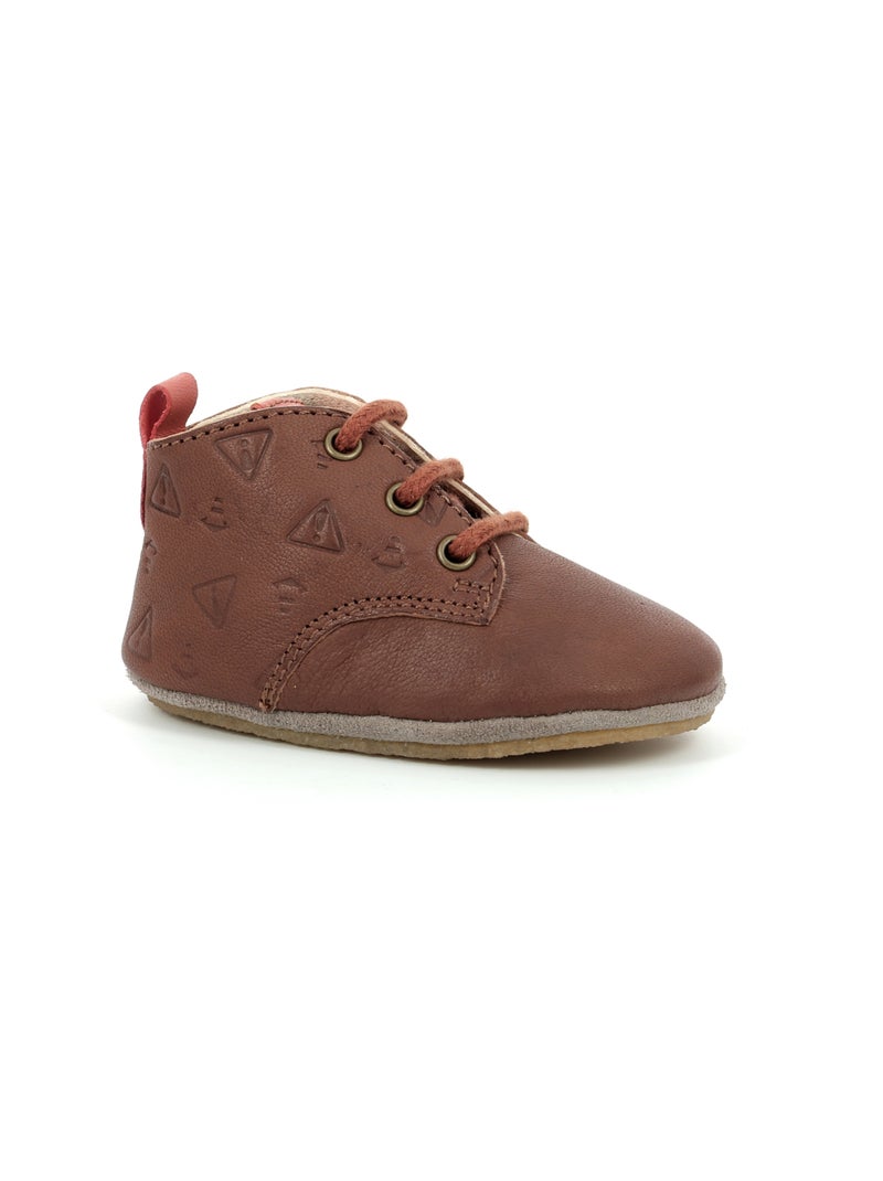 Chaussons Cuir Layas Aster Camel - Kiabi