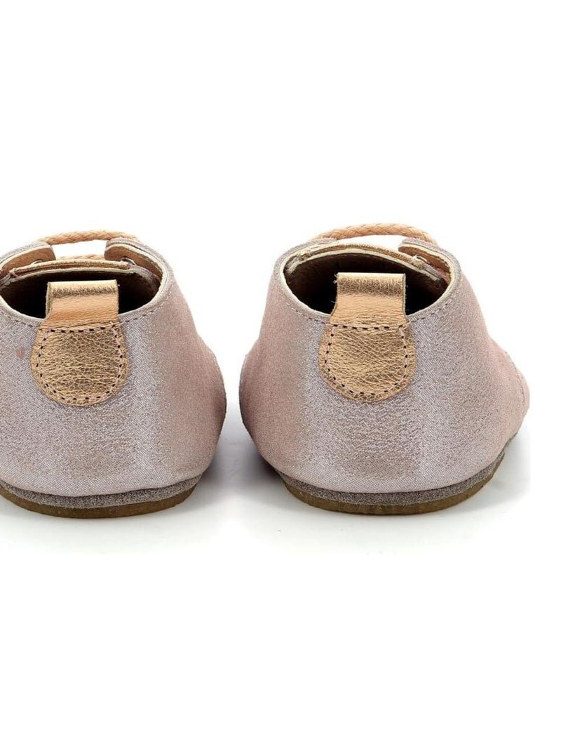 Chaussons Cuir Layas Rose - Kiabi
