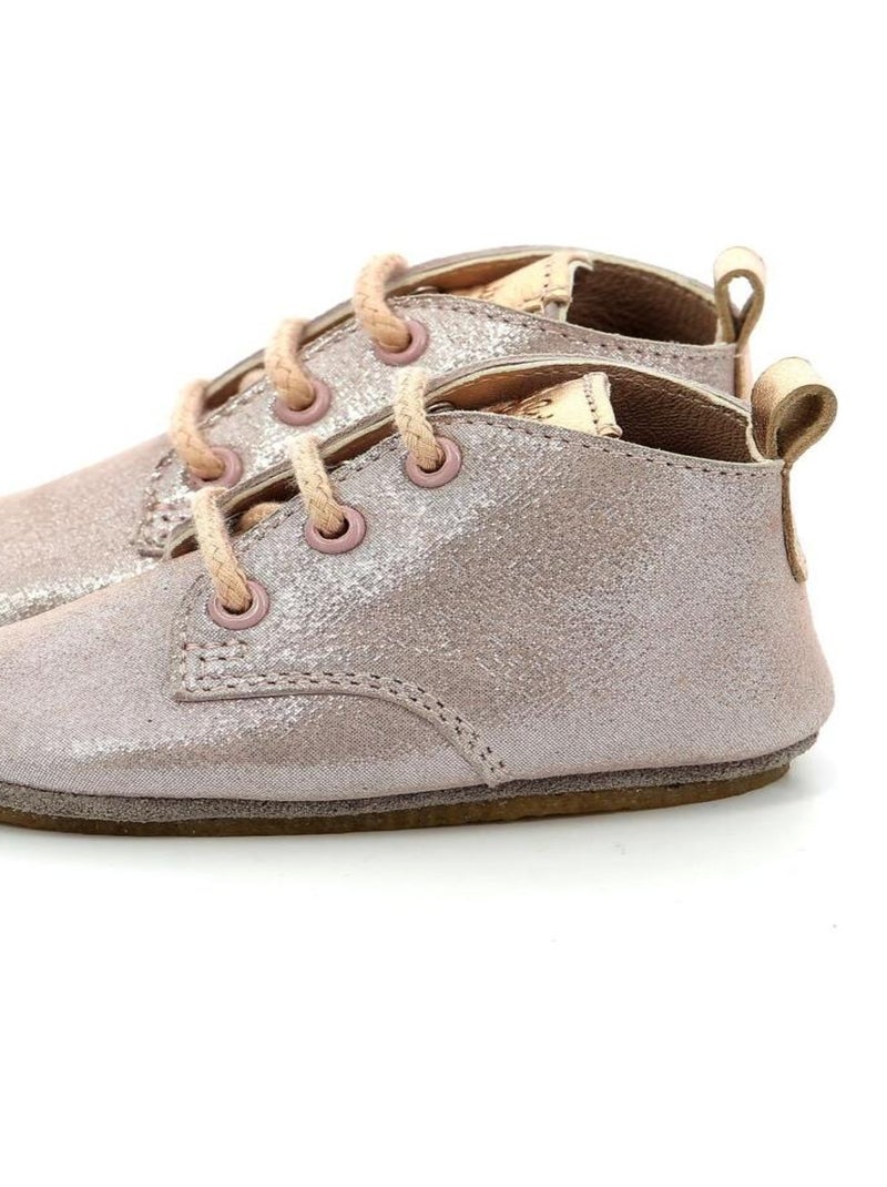 Chaussons Cuir Layas Rose - Kiabi