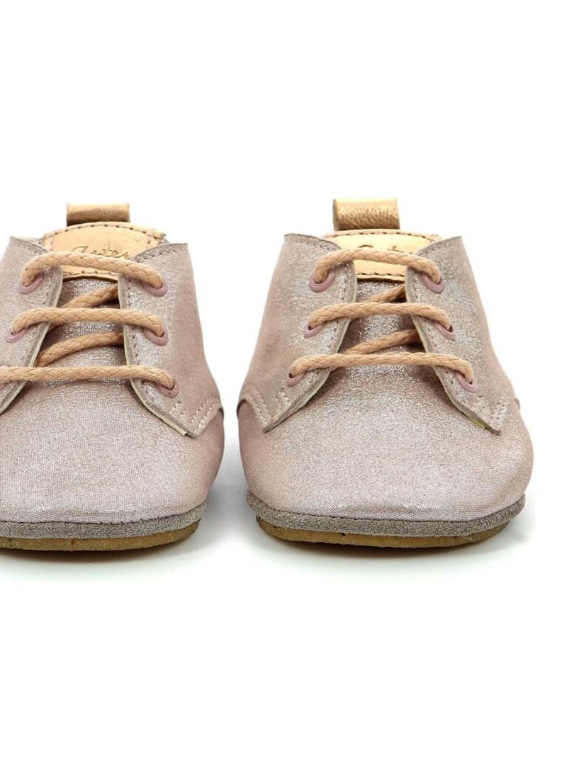 Chaussons Cuir Layas Rose - Kiabi