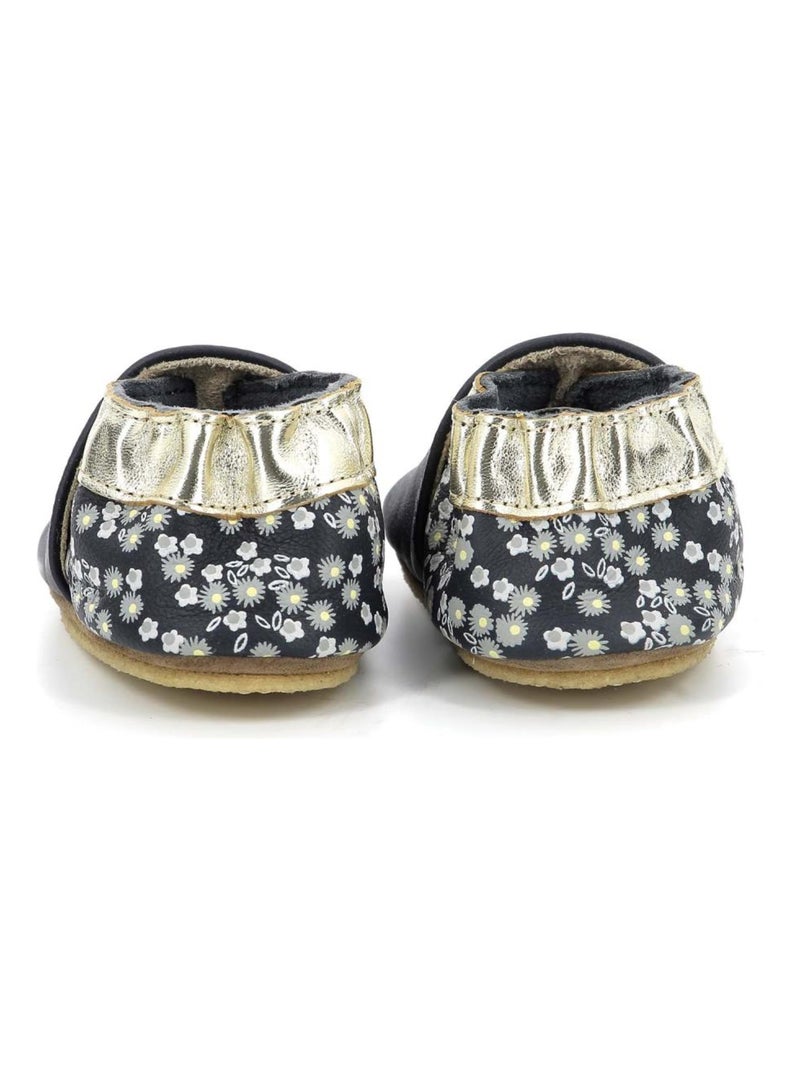 Chaussons Cuir Leaf Season Crp Bleu marine - Kiabi