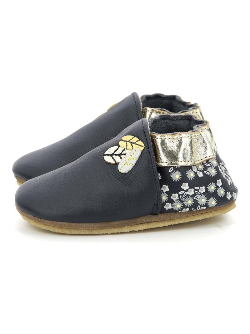 Chaussons Cuir Leaf Season Crp Bleu marine - Kiabi