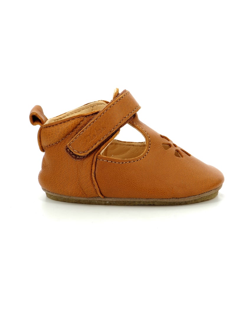 Chaussons Cuir Lumbo Aster Camel - Kiabi